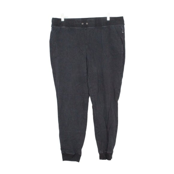 LL Bean Ultrasoft Sweats Drawstring Jogger Pants Ink Black Size Large - Picture 1 of 10